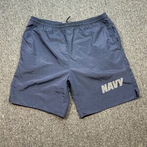 Soffe US Navy Training Shorts Medium M Mens Blue Military PT Nylon Athletic Snag